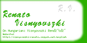 renato visnyovszki business card